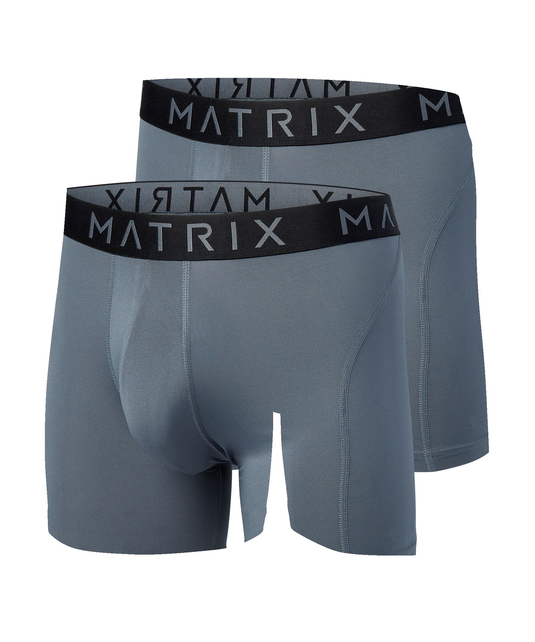 Matrix Men's 2 Pack Microfibre Boxer Briefs Underwear