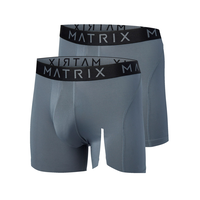 Matrix Men's 2 Pack Microfibre Boxer Briefs Underwear