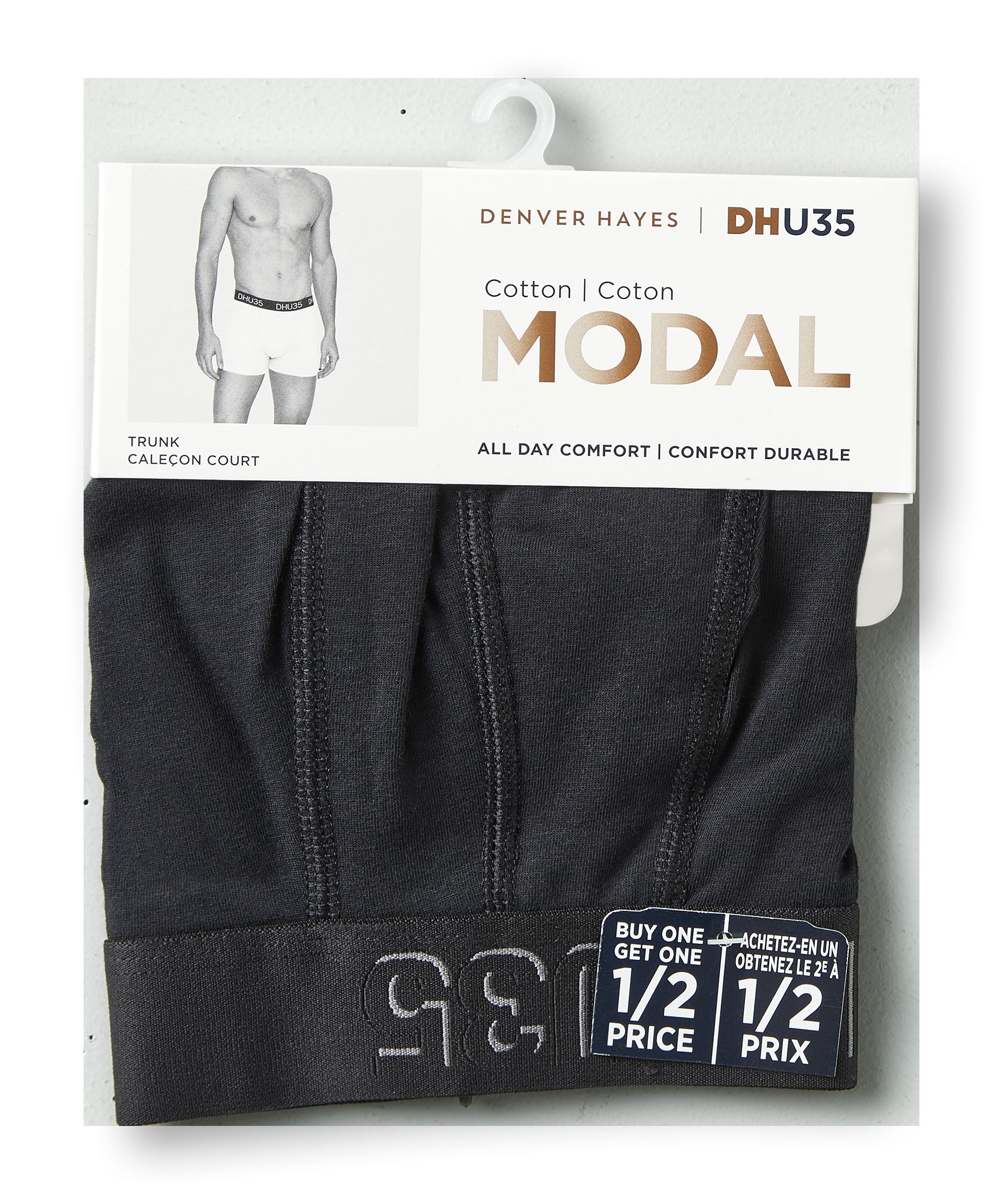 Caleçon court confort quotidien pour hommes, Denver Hayes