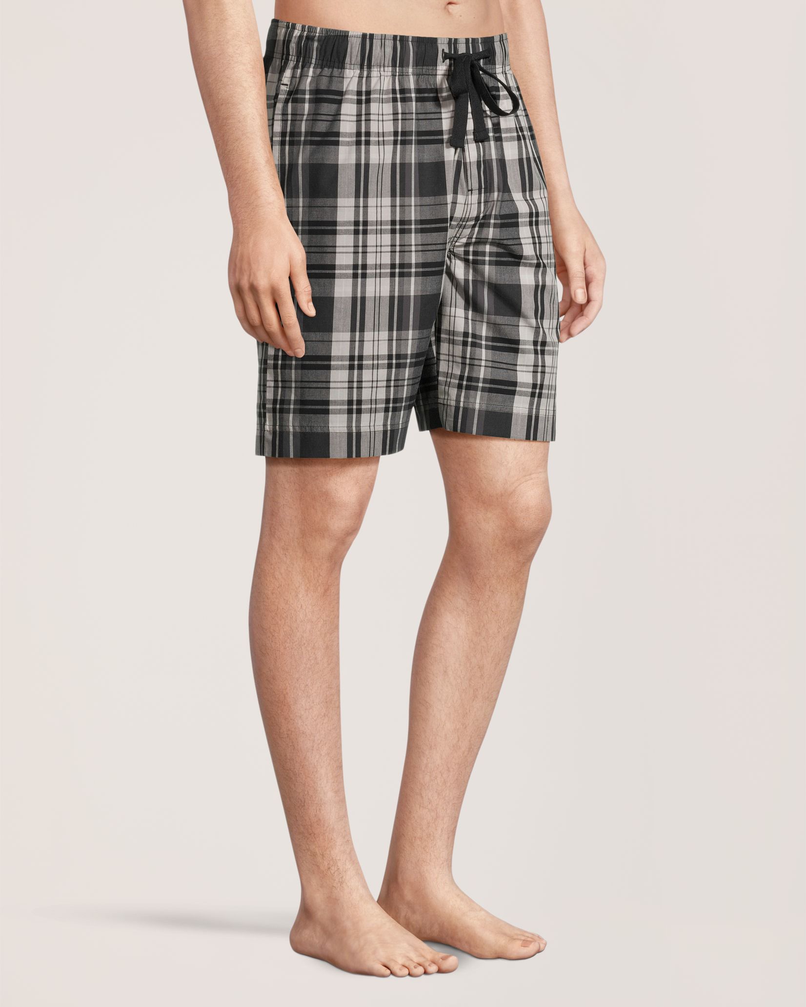 Denver Hayes Men's Woven Plaid Lounge Shorts