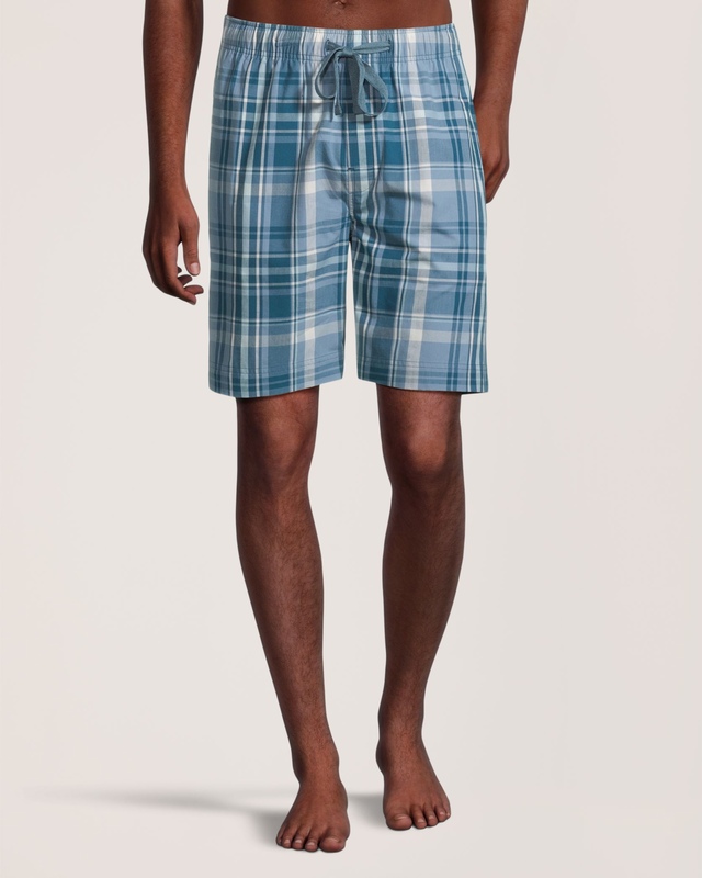 Denver Hayes Men's Woven Plaid Lounge Shorts