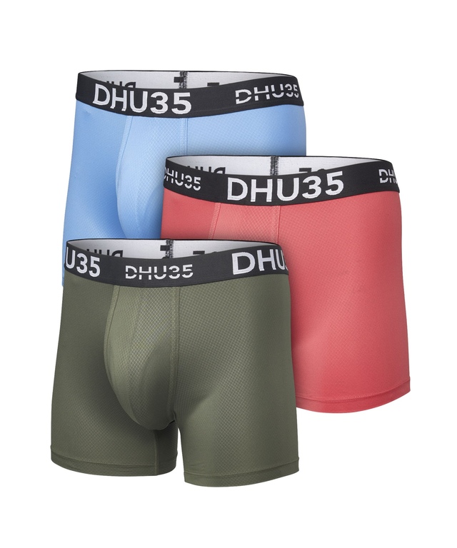 Caleçon boxeur mode en microfibre pressé à chaud pour hommes, Denver Hayes, paquet de 3
