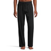 Men's Jersey Lounge Pants With Elastic Waistband and Drawstring Front_Flat