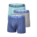 Caleçon boxeur à la mode en microfibre teint par zone pour hommes, Denver Hayes, paquet de 3 Front_Three_Fourths_Angled_Left