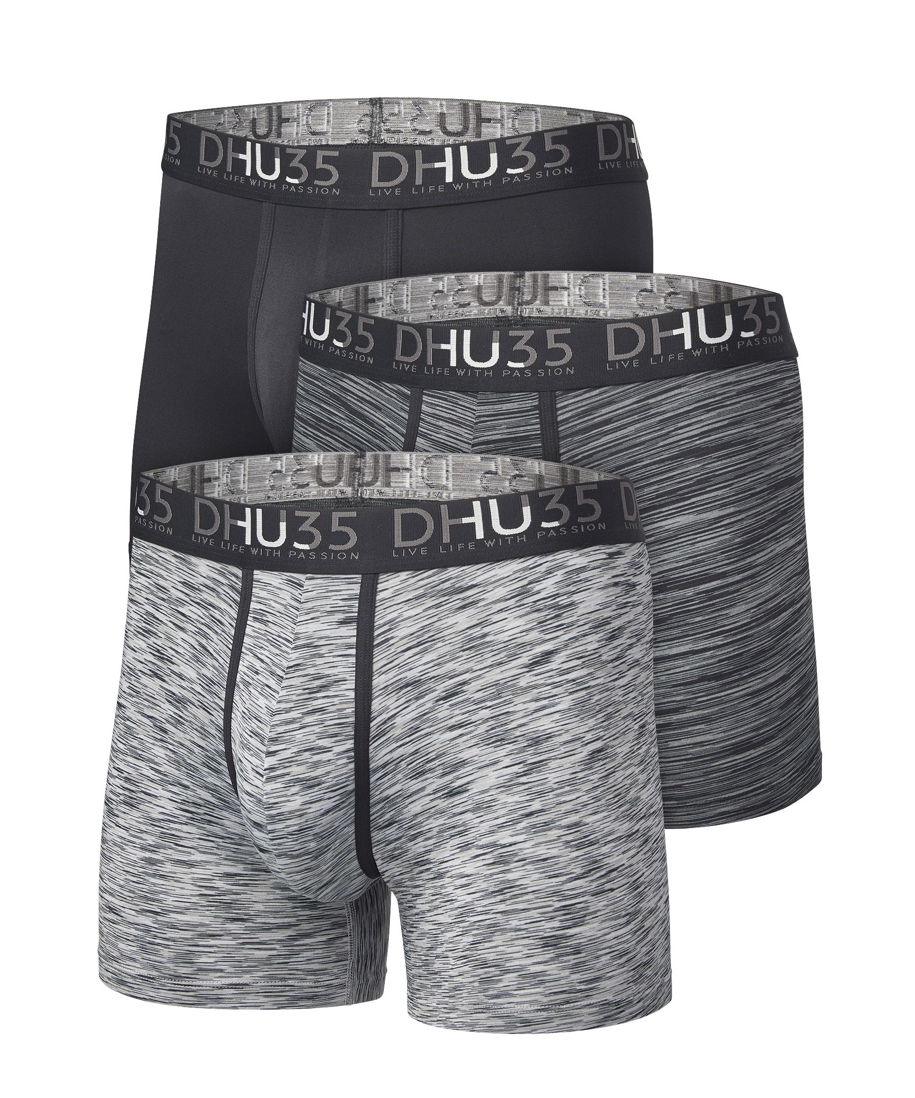 Caleçon boxeur en microfibre teint par zone pour hommes, Denver Hayes, paquet de 3