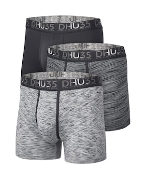 Denver Hayes Men's 3 Pack Microfibre Space Dye Boxer Briefs Underwear