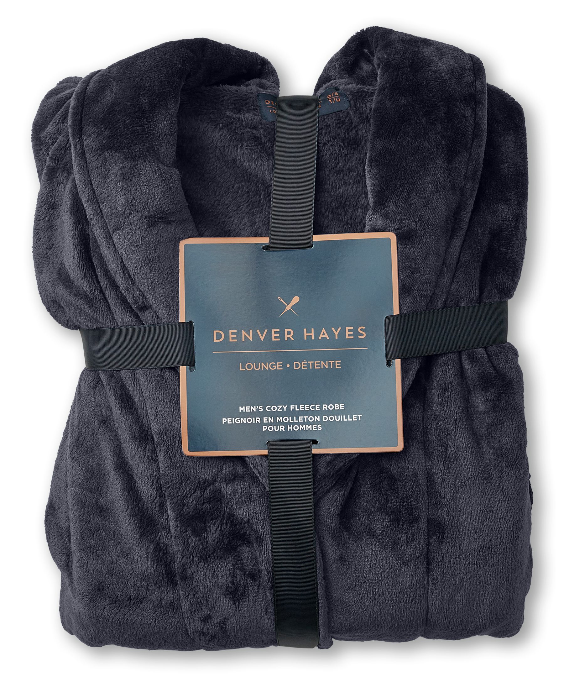 Denver Hayes Men's Cozy Fleece Robe Mark's