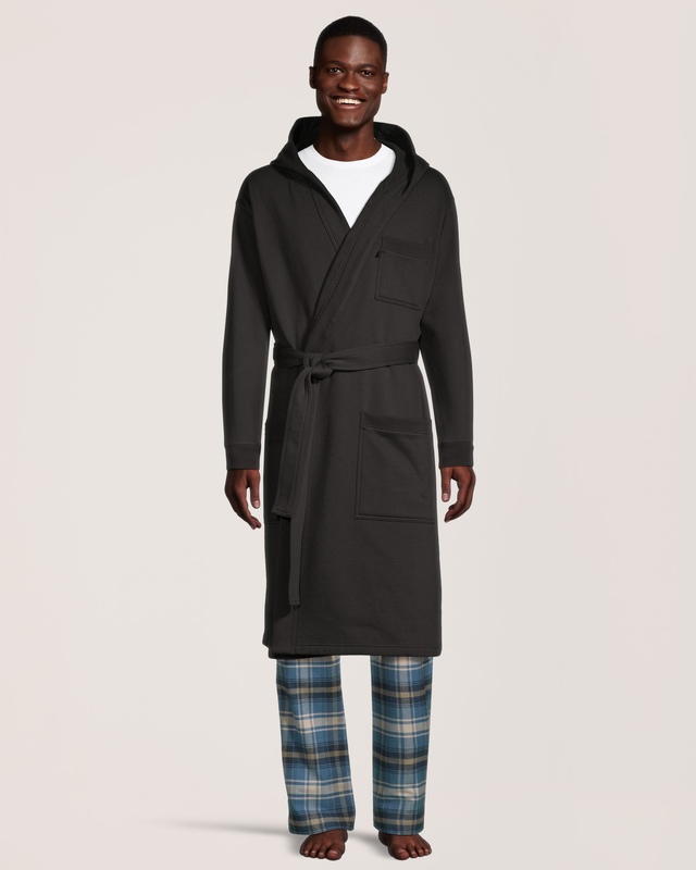 Denver Hayes Men's Hooded Fleece Robe