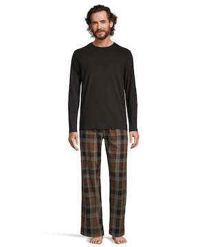 WindRiver Men's Flannel Plaid Pajama Set