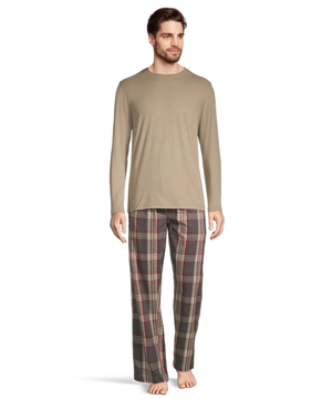 WindRiver Men's Flannel Plaid Pajama Set