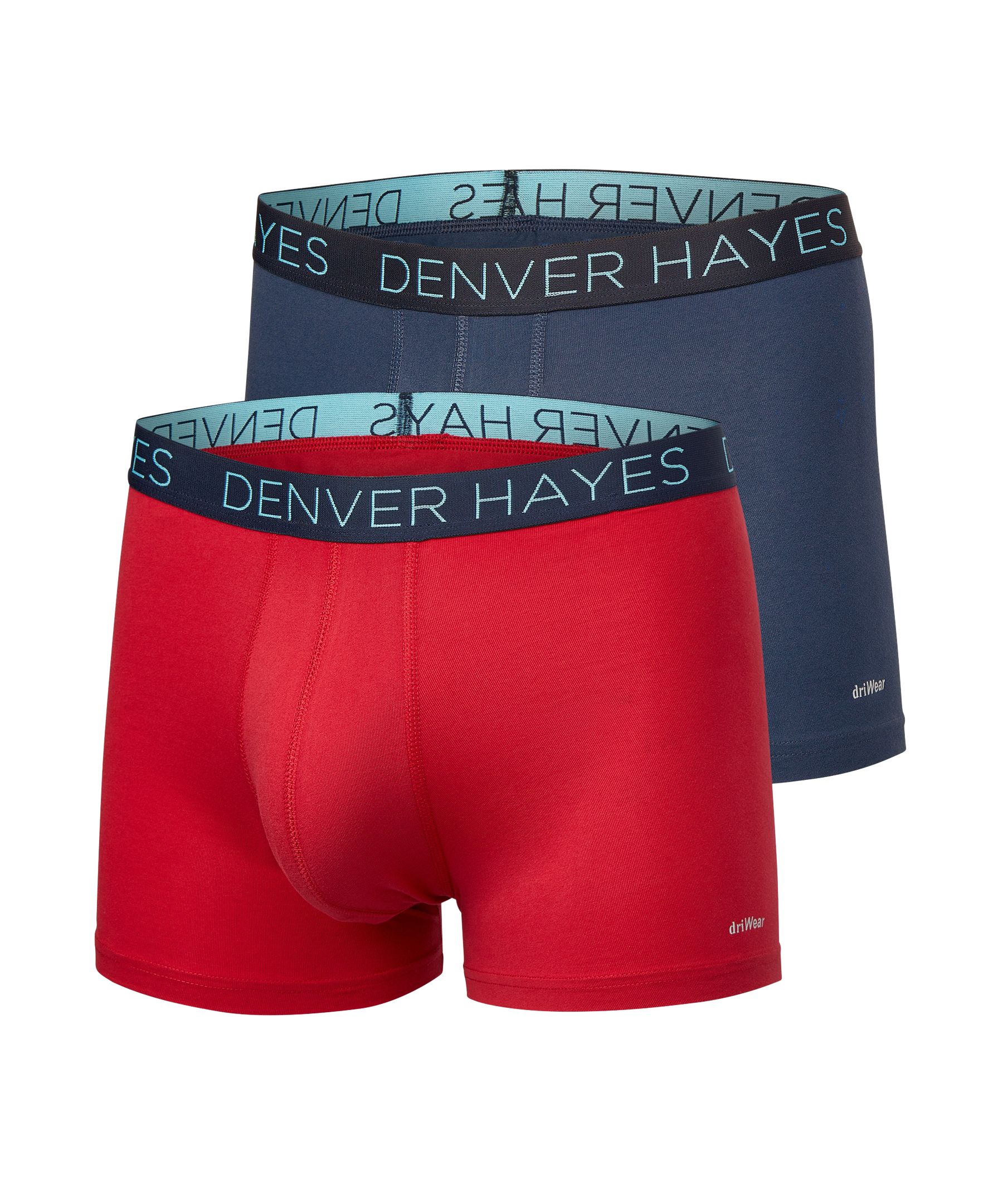 Denver Hayes Men's Fashion DriWear Trunk Briefs, 2 Pack