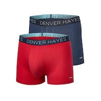 Denver Hayes Men's Fashion DriWear Trunk Briefs, 2 Pack Front_Angled_Left
