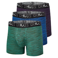 Caleçon boxeur en microfibre teint par zone pour hommes, paquet de 3, Denver Hayes Front_Angled_Left