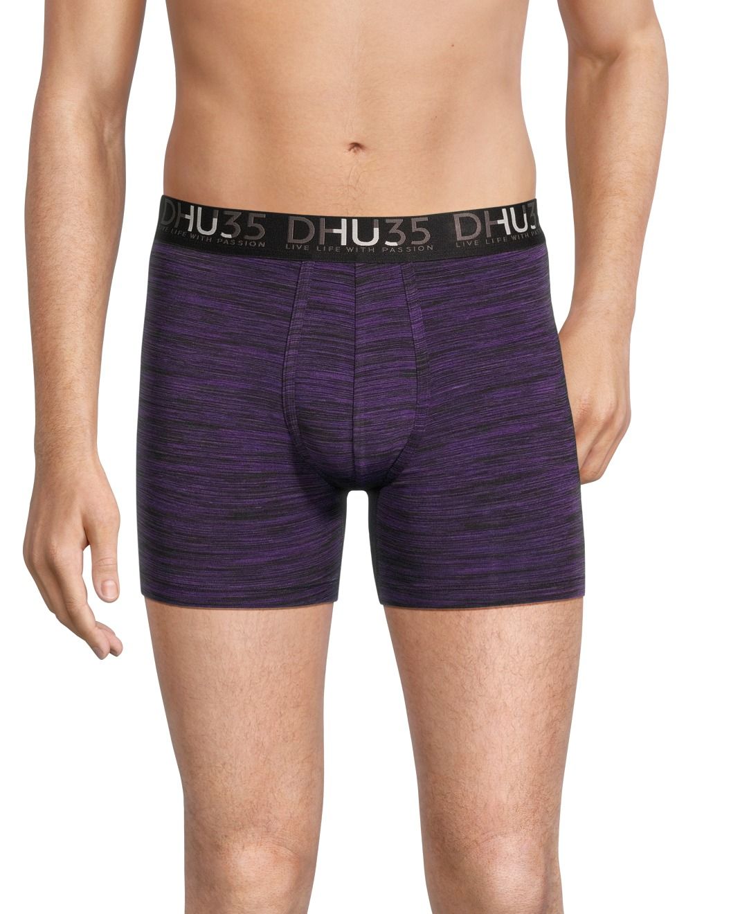 Denver Hayes Men's Microfibre Space Dye Boxer Briefs, 3 Pack