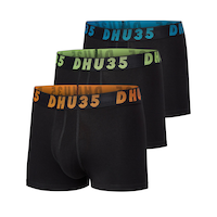 Denver Hayes Men's Cotton Stretch Elastic Trunk Briefs, 3 Pack Front_Angled_Left