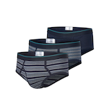 Denver Hayes Men's Yarn Dye Basic Briefs, 3 Pack Front_Angled_Left