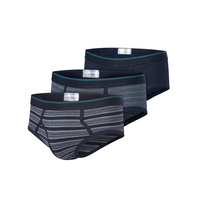 Denver Hayes Men's Yarn Dye Basic Briefs, 3 Pack Front_Angled_Left