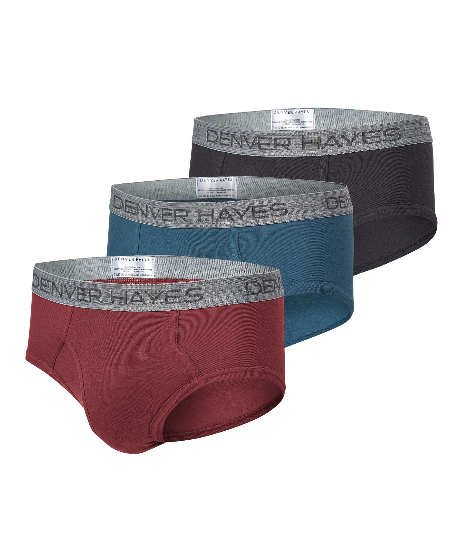 Caleçon de base pour hommes, paquet de 3, Denver Hayes
