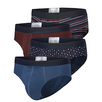 Caleçon de sport teint en fil pour hommes, Denver Hayes, paquet de 4 Front_Three_Fourths_Angled_Left