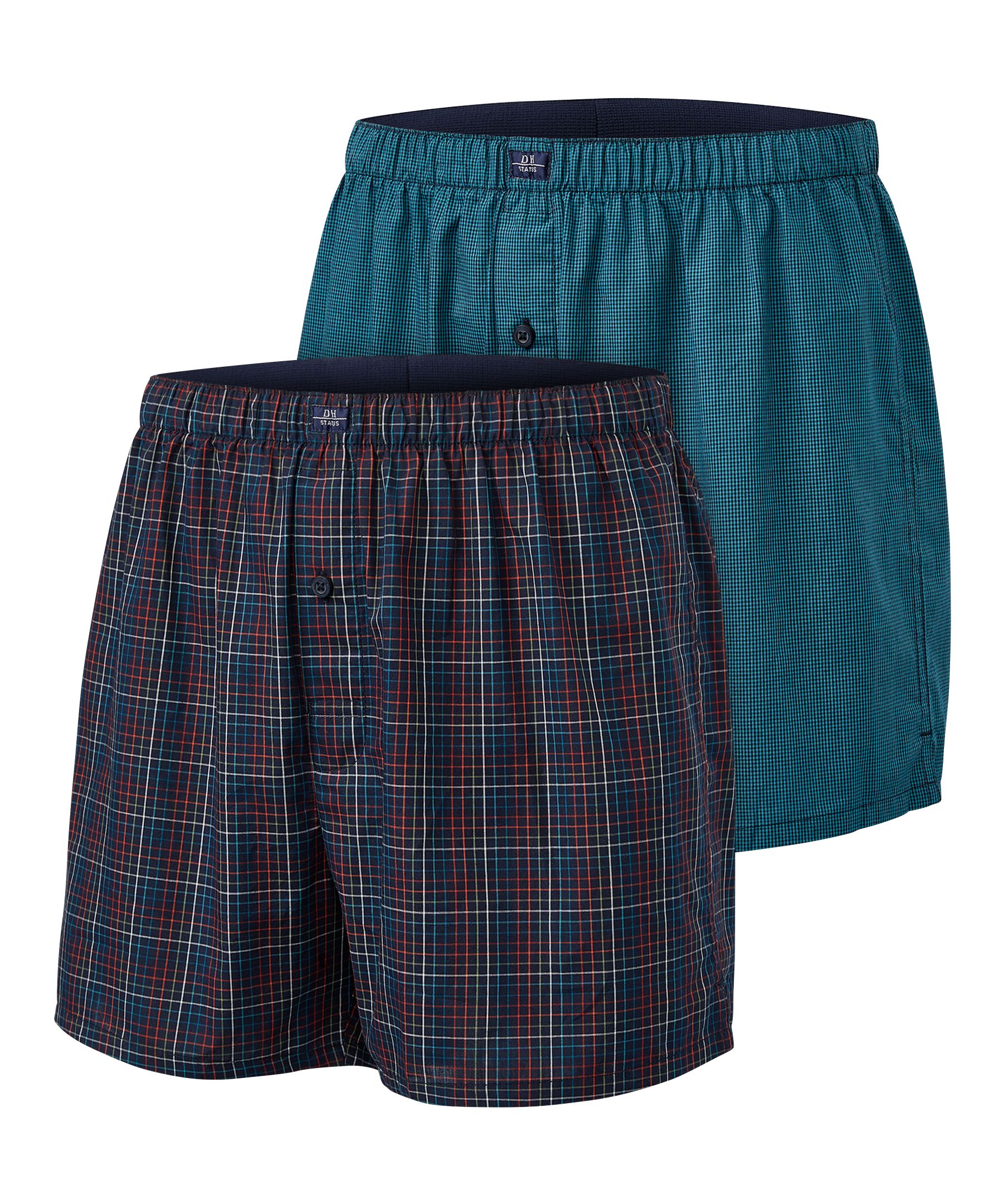 Denver Hayes Men's 2 Pack Woven Boxers