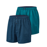 Denver Hayes Men's 2 Pack Woven Boxers Front_Angled_Left
