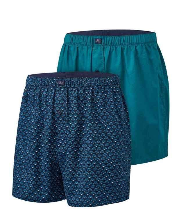 Denver Hayes Men's 2 Pack Woven Boxers