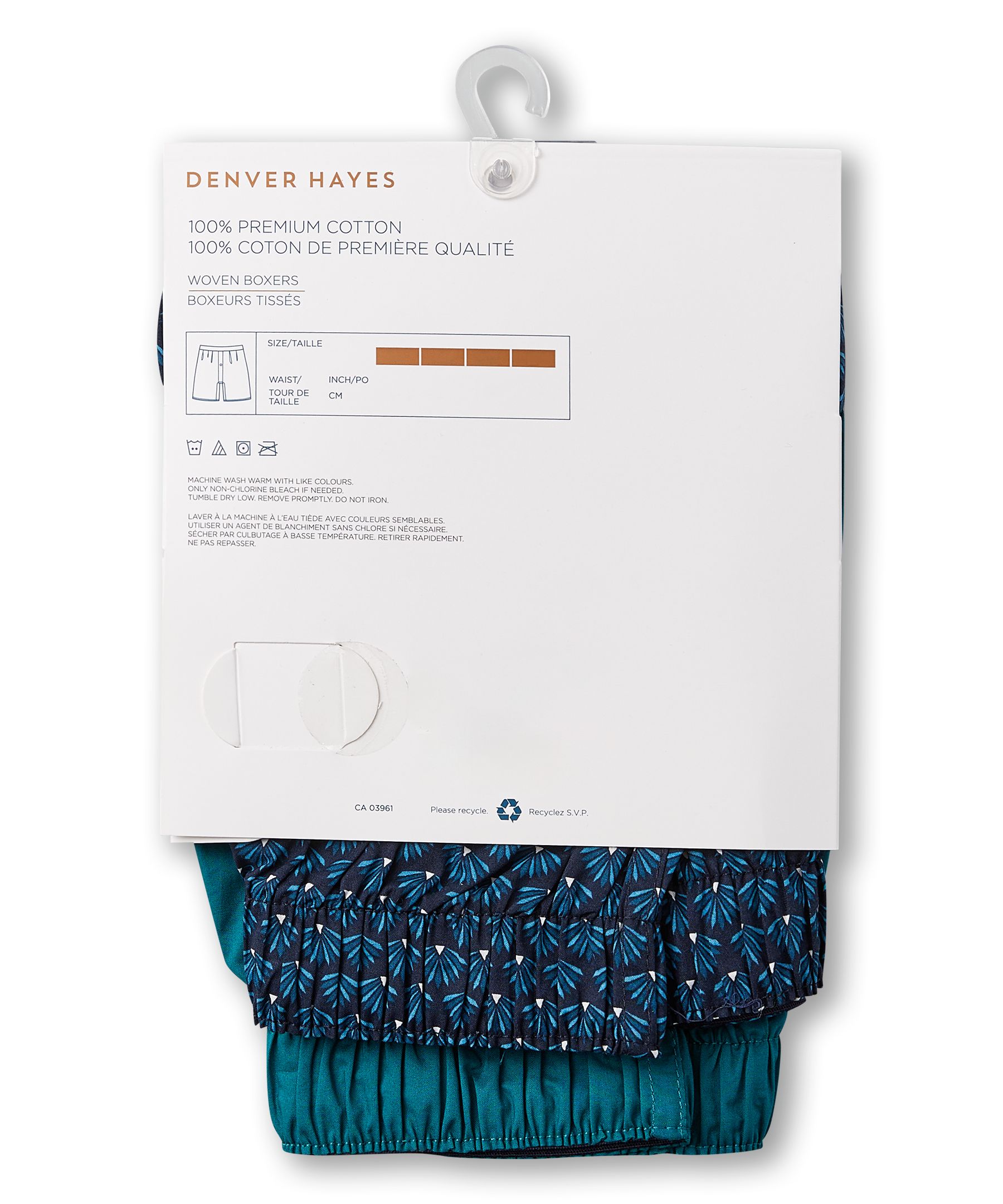 Denver Hayes Men's 2 Pack Woven Boxers