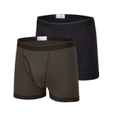 Caleçon boxeur teint en fil pour hommes, paquet de 2, Denver Hayes Front_Angled_Left