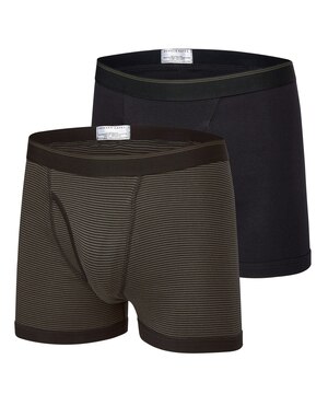 Caleçon boxeur teint en fil pour hommes, paquet de 2, Denver Hayes