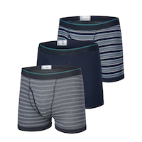 Denver Hayes Men's Yarn Dye Status Boxer Briefs, 3 Pack Front_Angled_Left