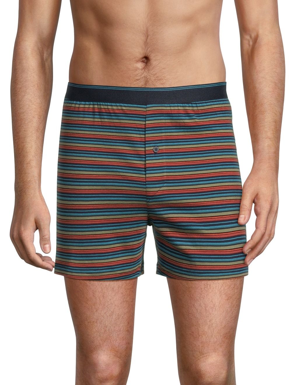 Denver Hayes Men's Yarn Dye Loose Fit Boxers, 2 Pack