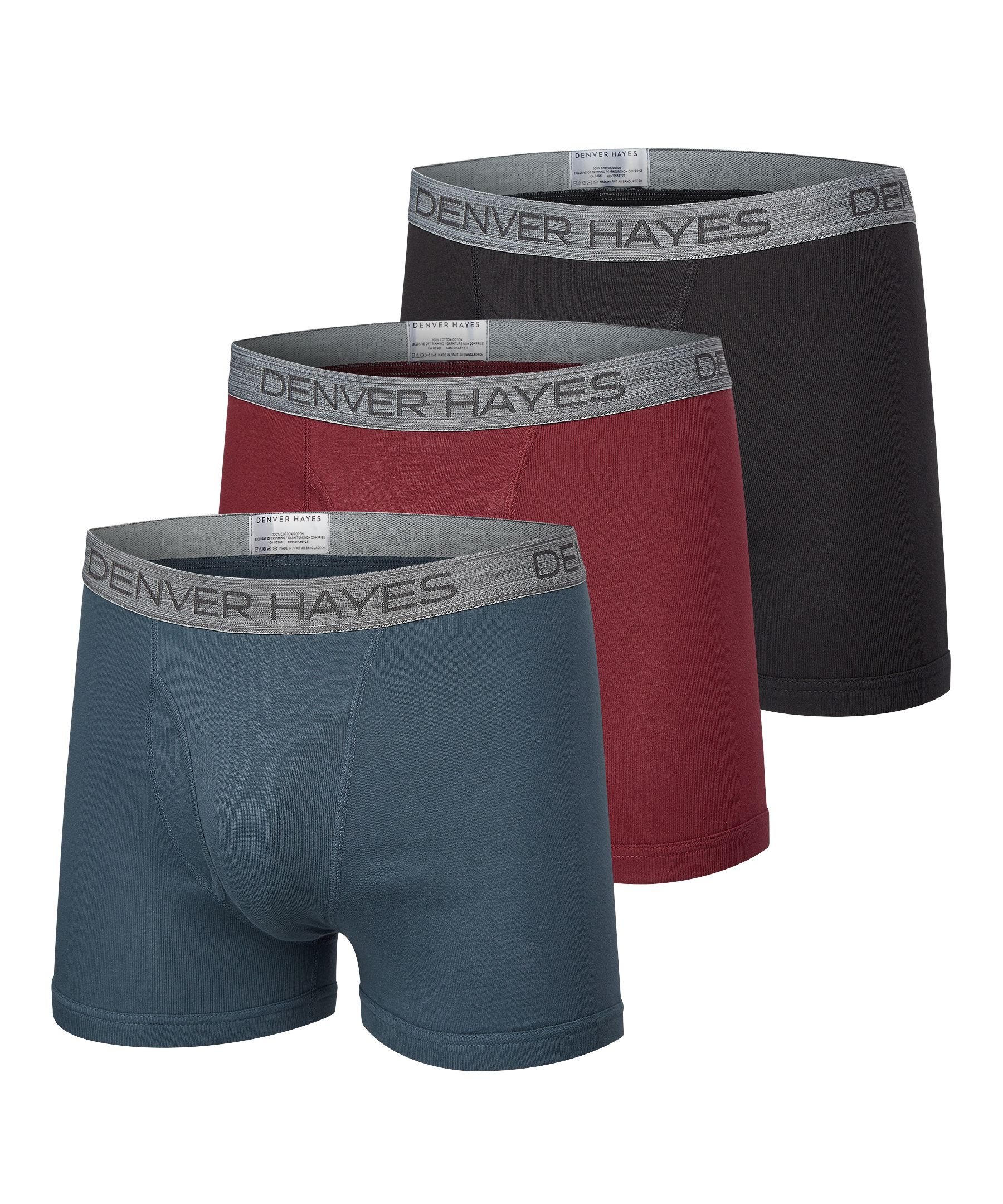 Caleçon boxeur pour hommes, paquet de 3, Denver Hayes