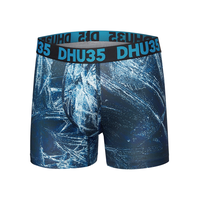 Caleçon boxeur en microfibre à imprimé de photo véritable pour hommes, Denver Hayes