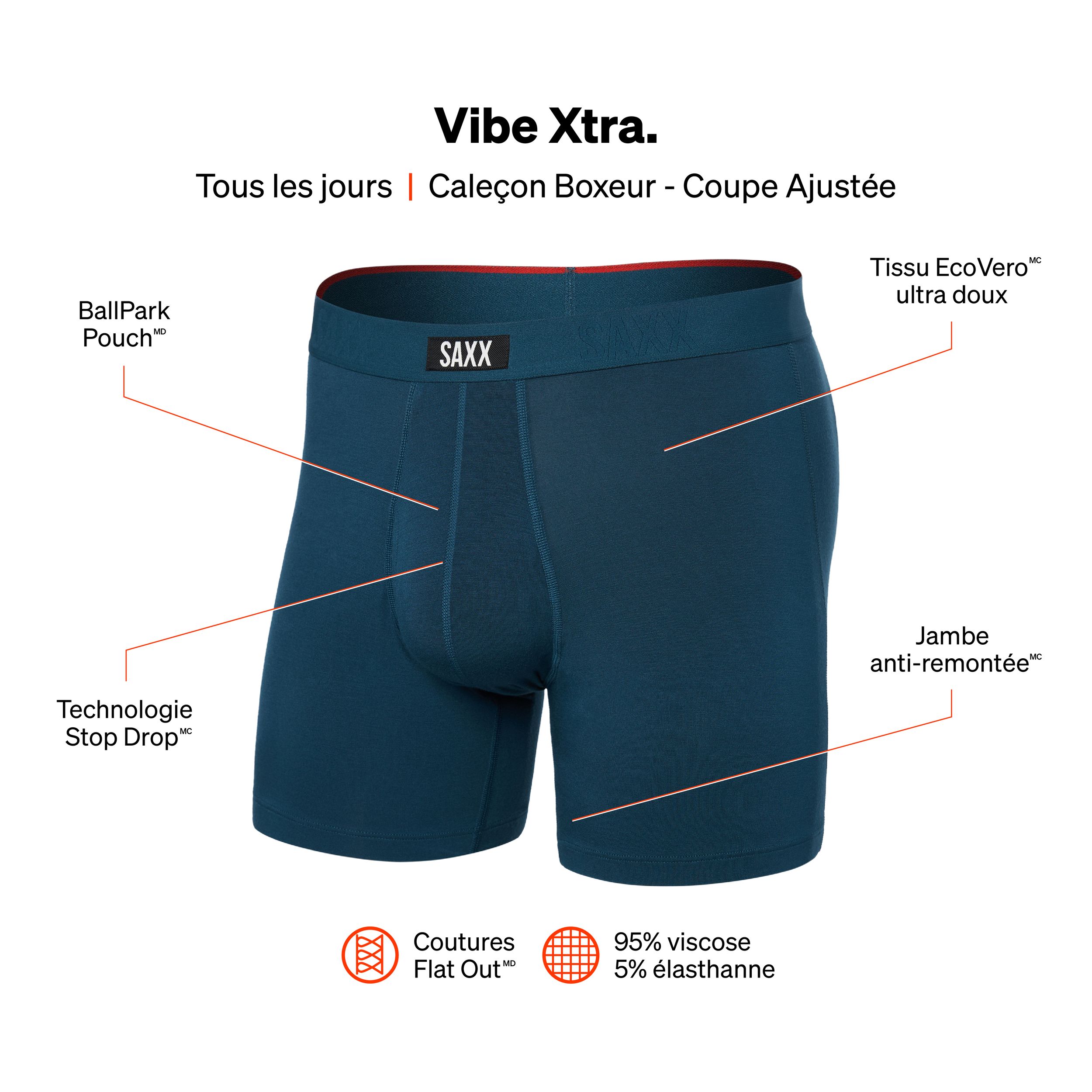 SAXX Men's Vibe Xtra Boxer Brief