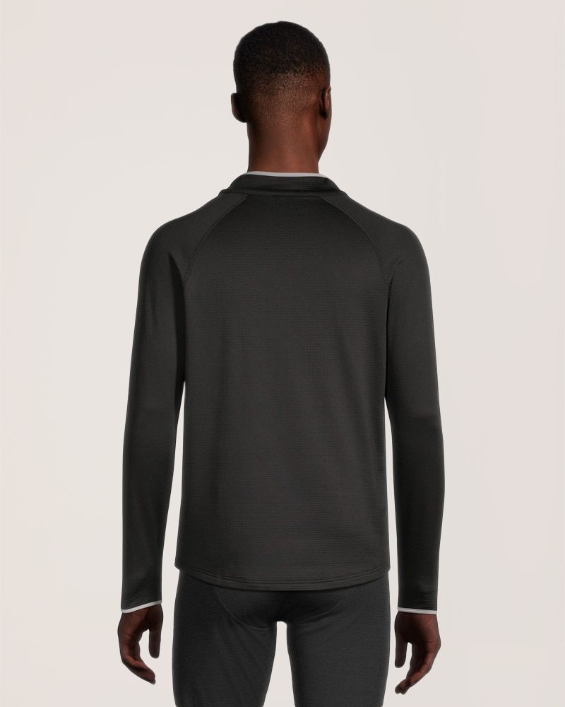 WindRiver Men's T-Max 1/4 Zip Grid Tech Fleece Top