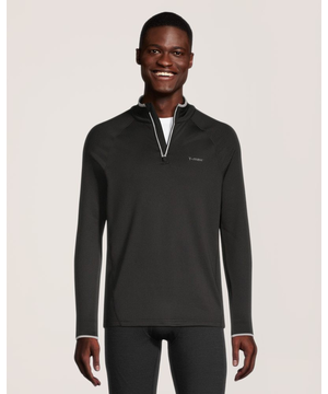 WindRiver Men's T-Max 1/4 Zip Grid Tech Fleece Top