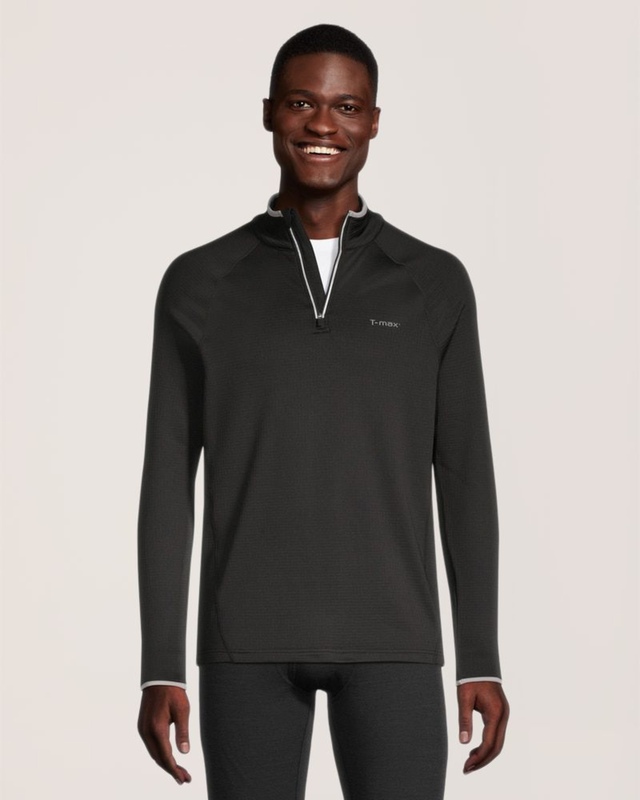 WindRiver Men's T-Max 1/4 Zip Grid Tech Fleece Top