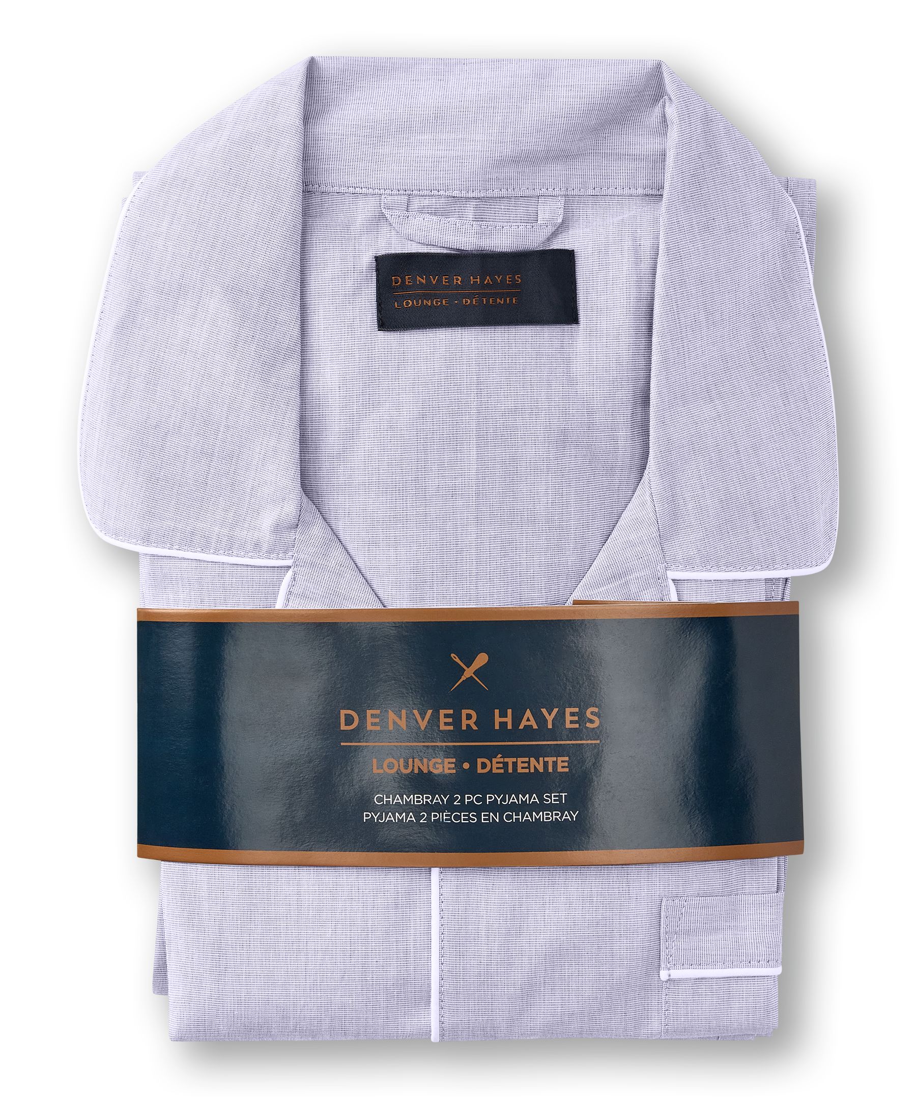 Denver Hayes Men's Chambray Poplin Pyjama Set