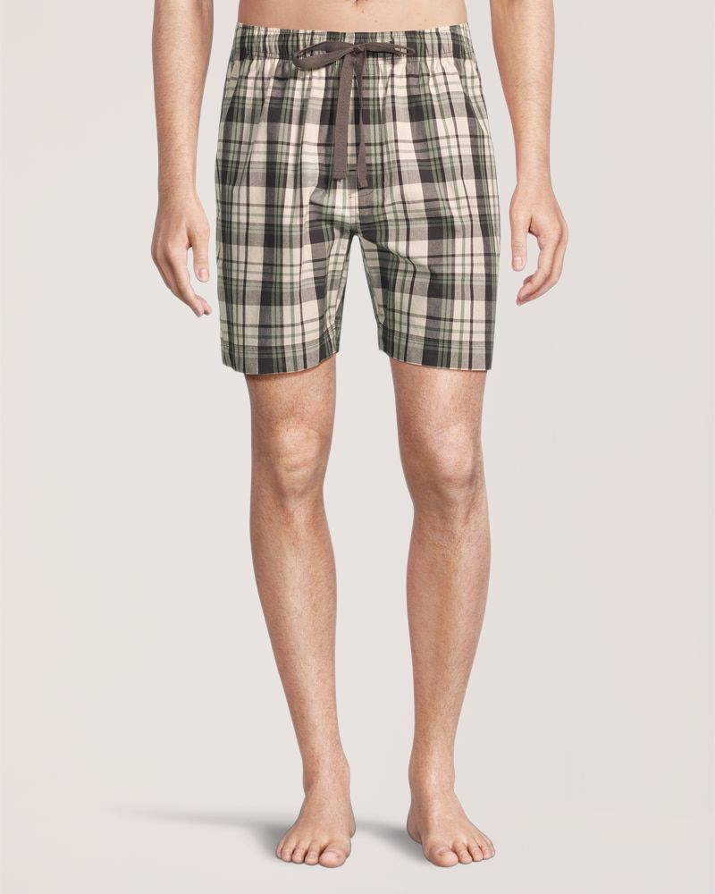 Denver Hayes Men's Woven Plaid Lounge Shorts