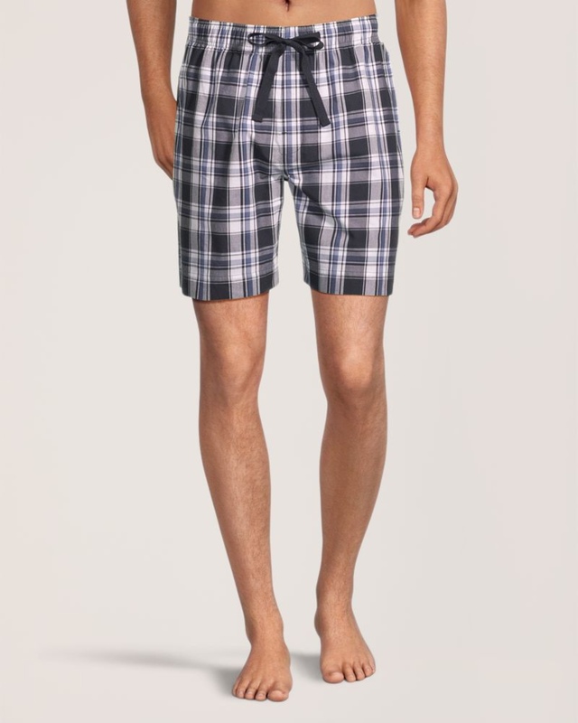 Denver Hayes Men's Woven Plaid Lounge Shorts