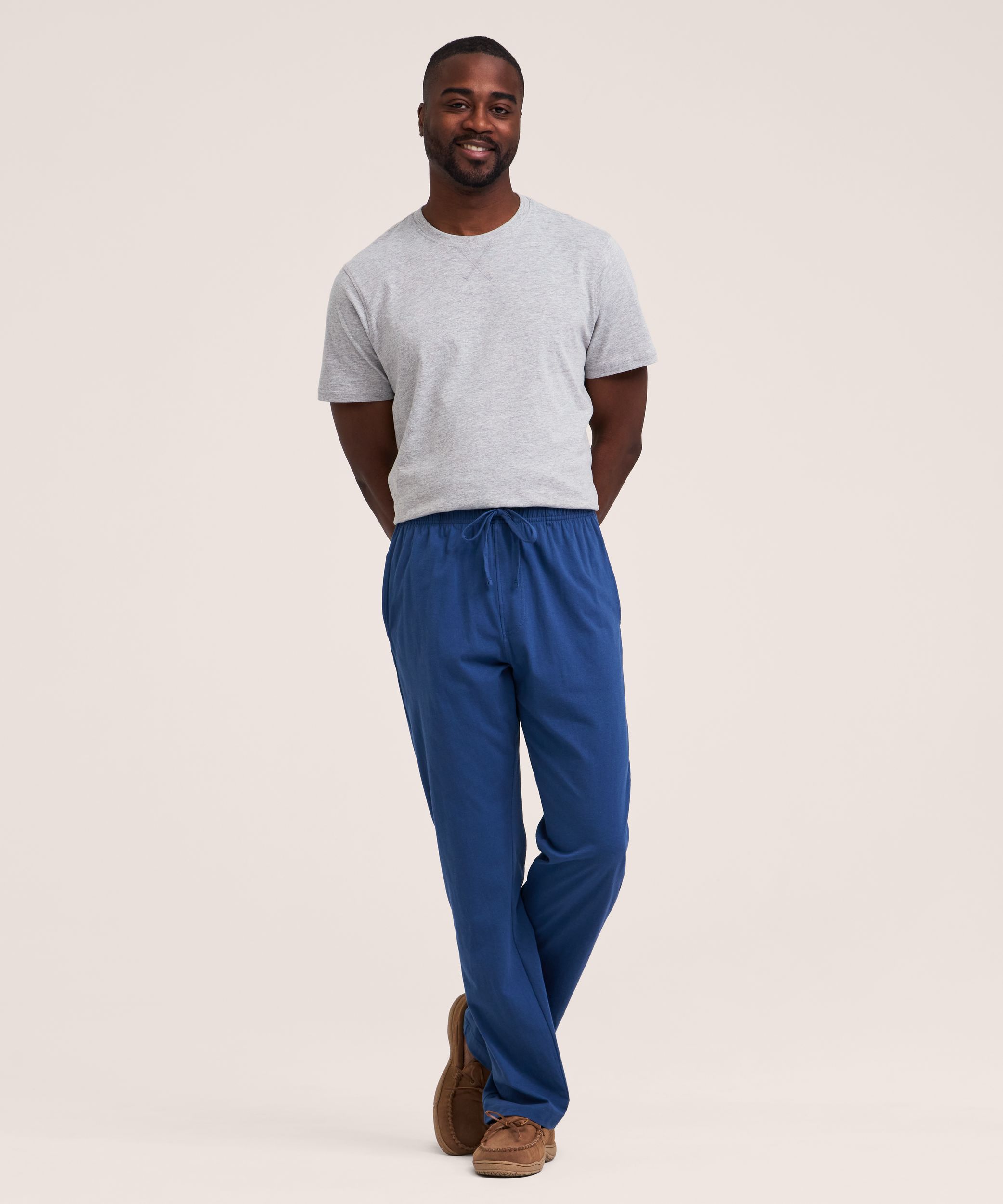 Denver Hayes Men's 2 Pk Jersey Solid Lounge Pants