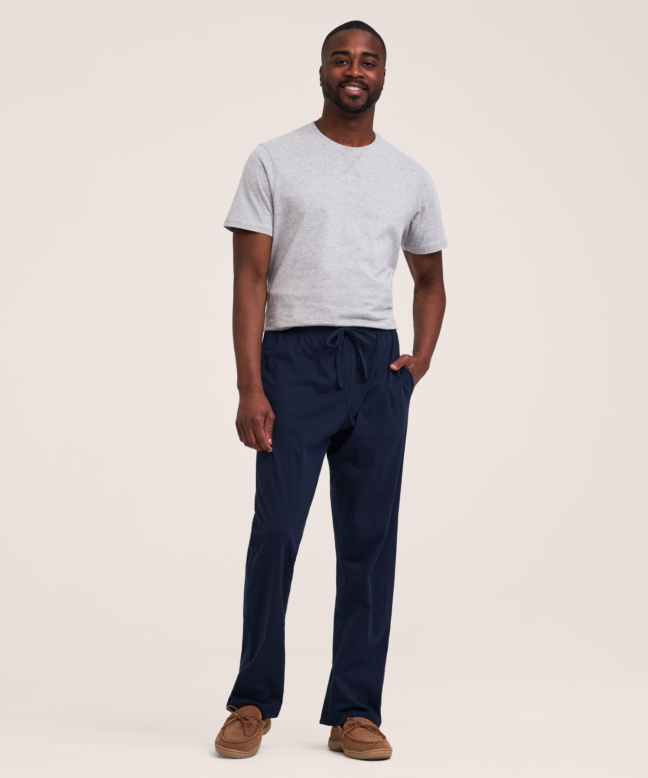 Denver Hayes Men's 2 Pk Jersey Solid Lounge Pants