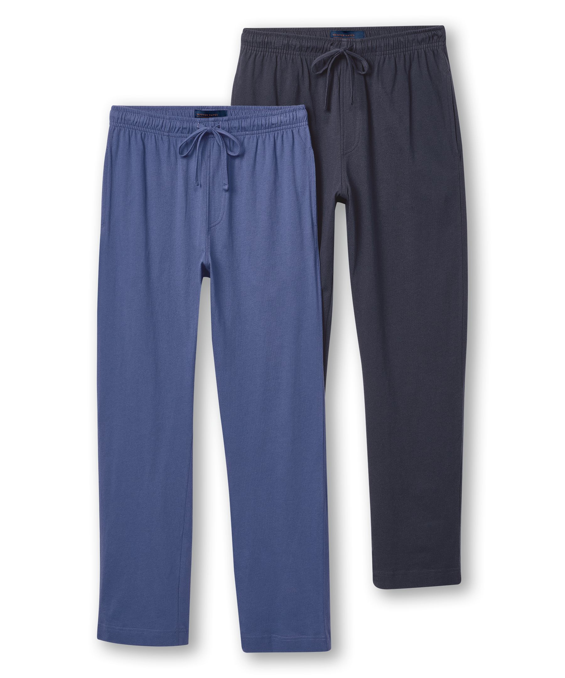 Denver Hayes Men's 2 Pk Jersey Solid Lounge Pants