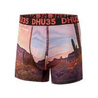 Caleçon boxeur en microfibre à imprimé de photo véritable à la mode pour hommes, Denver Hayes