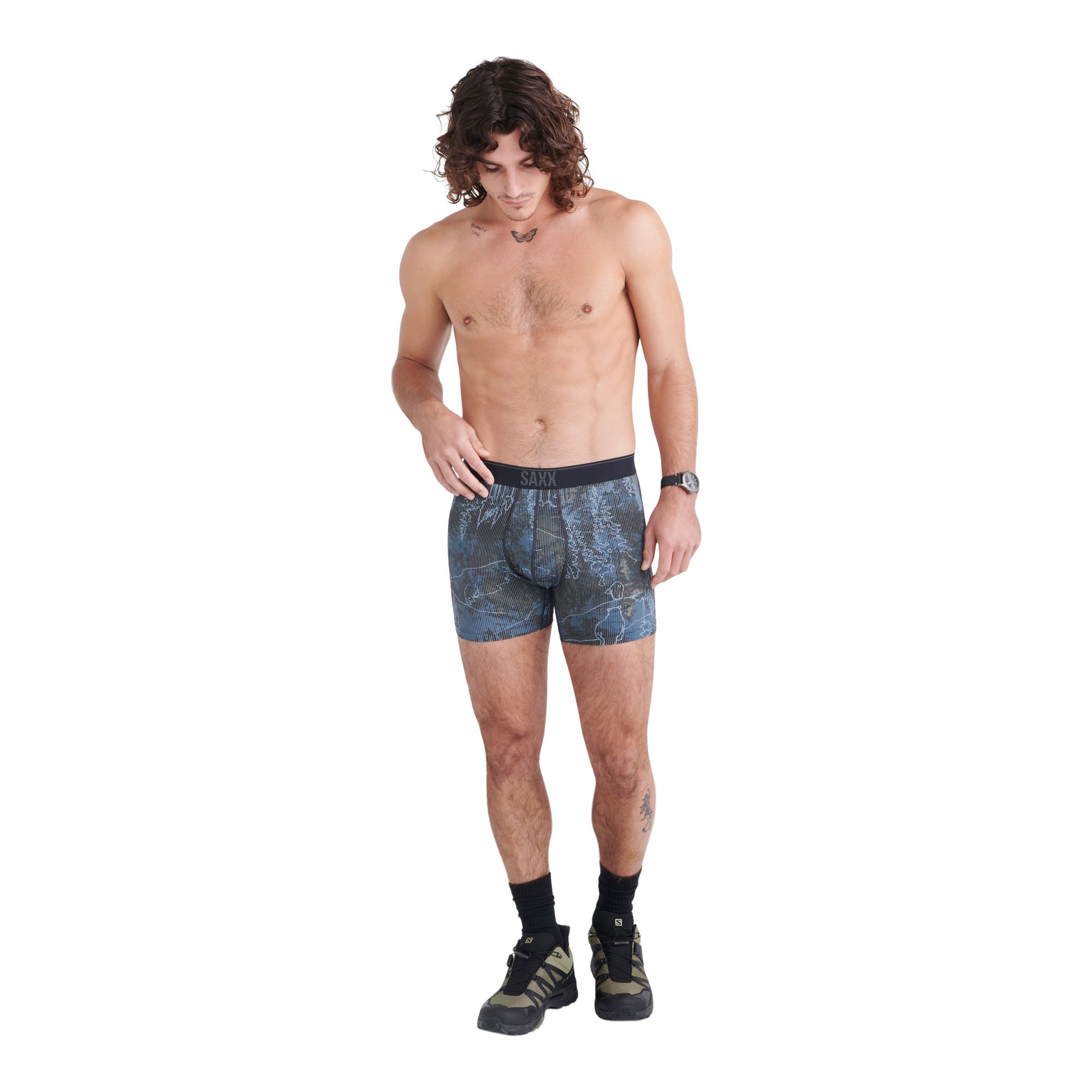 Caleçon boxeur en filet à séchage rapide pour hommes, Quest, SAXX