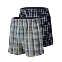 Denver Hayes Men's 2Pk Status Woven Boxers Front_Angled_Left