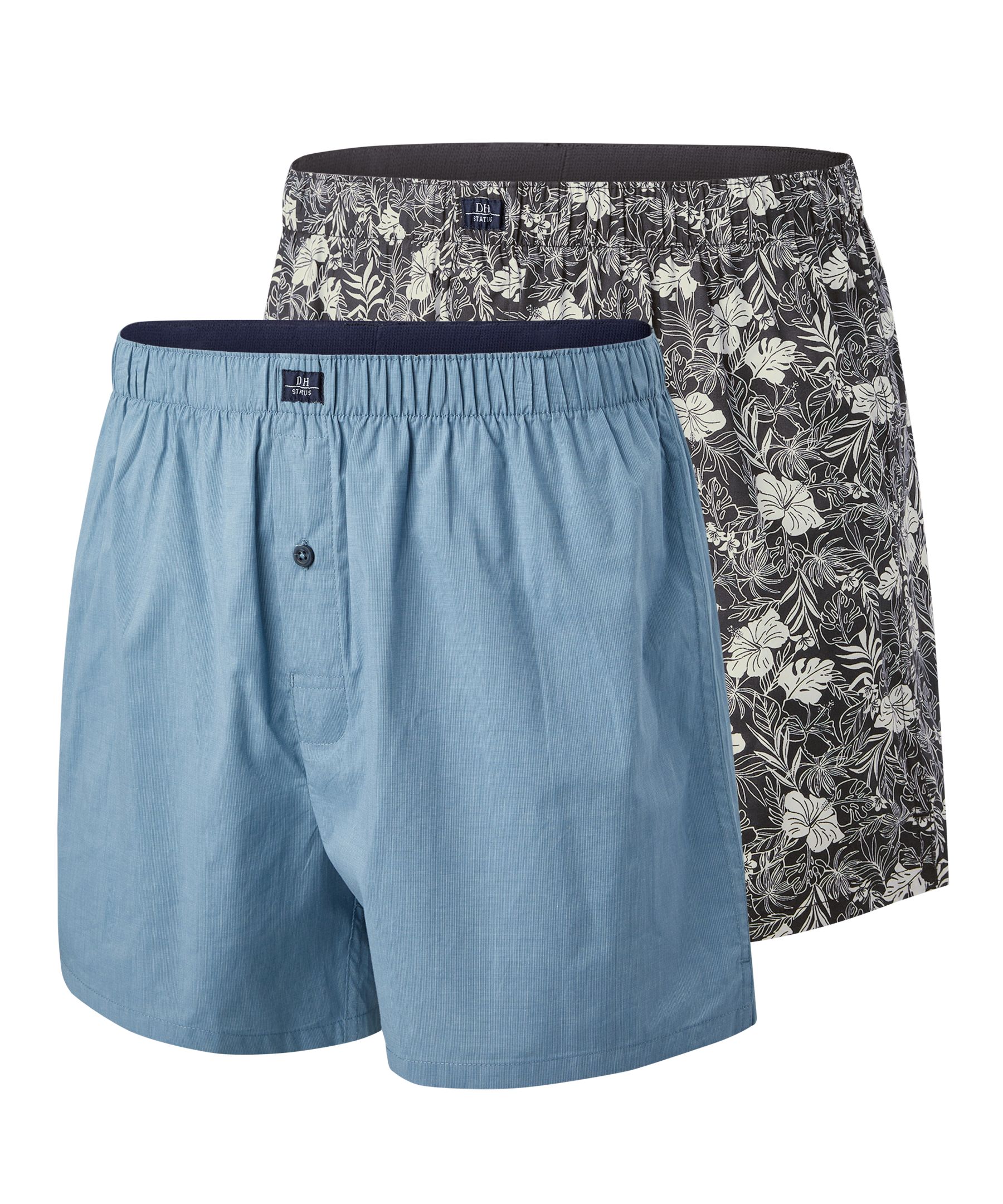 Denver Hayes Men's 2 Pack Woven Boxers