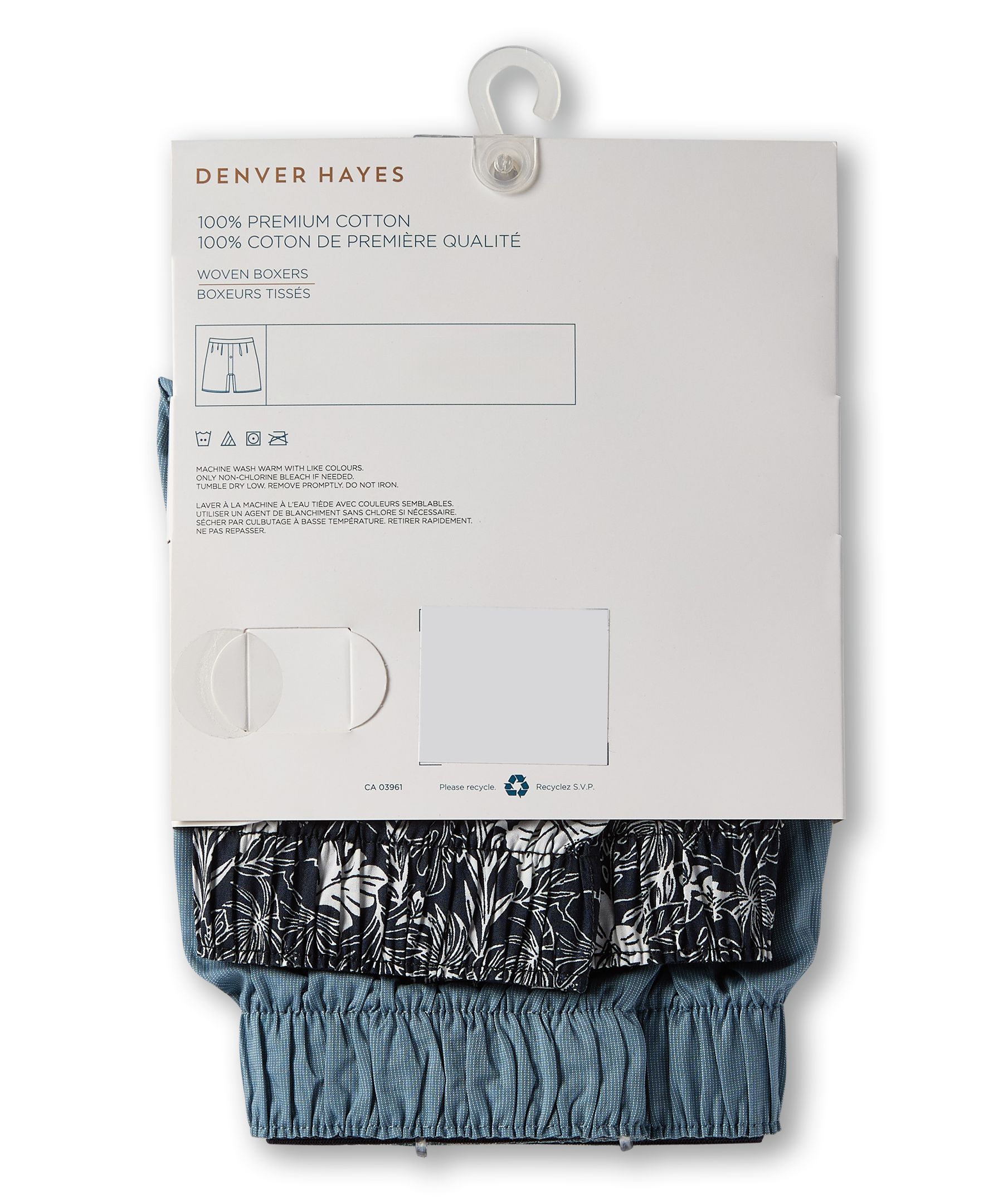 Denver Hayes Men's 2 Pack Woven Boxers