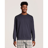 Denver Hayes Men's French Terry Crewneck Lounge Top Front_Flat