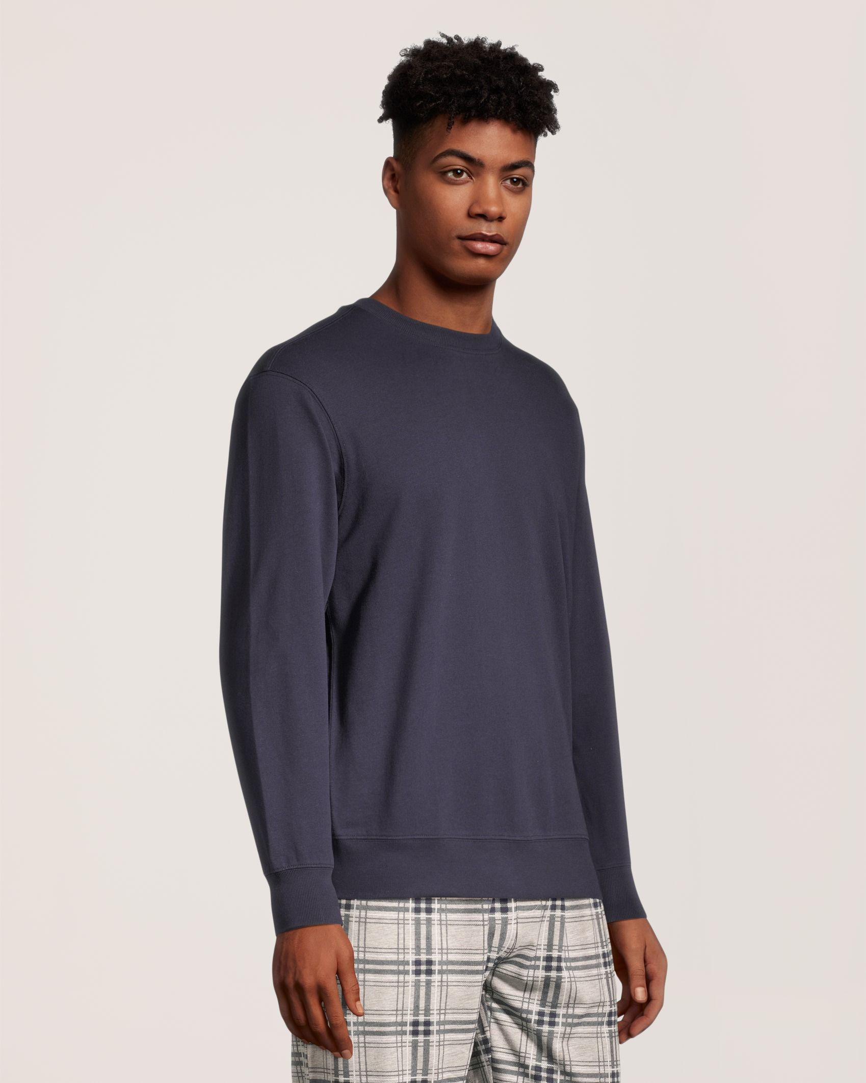 Haut de détente en bouclette et à col ras du cou pour hommes, Denver Hayes